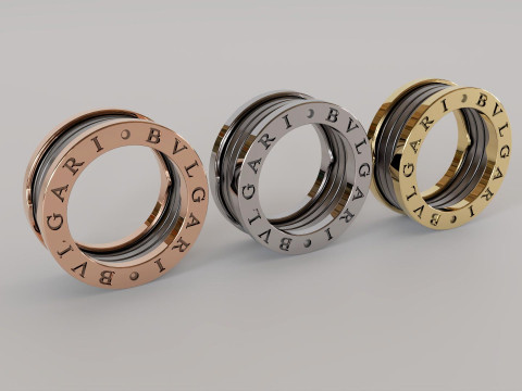 B Zero1 Spiral Ring 3D Model