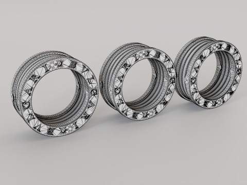 B Zero1 Spiral Ring 3D Model