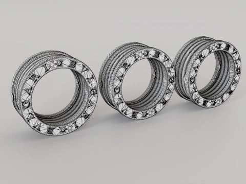B Zero1 Spiral Ring 3D Model