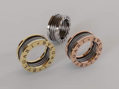 B Zero1 Spiral Ring 3D Model