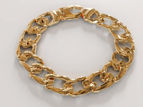 LAUD Gold Bracelet - Ultra HD 3D Jewelry Model 3D Model