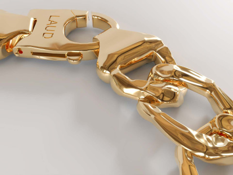 LAUD Gold Bracelet - Ultra HD 3D Jewelry Model 3D Model