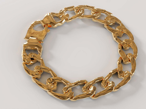LAUD Gold Bracelet - Ultra HD 3D Jewelry Model 3D Model