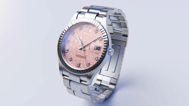 Datejust Rose Gold - Ultra HD 3D Watch Model 3D Model .c4d .max .obj .3ds .fbx .stl .blend 