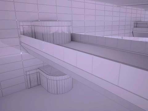 Bergen Airport Flesland Terminal Exterior Only Low-Poly 3D Model