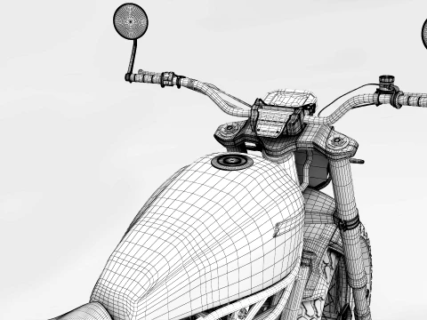 Retro Racer Spitfire Six 3D Model