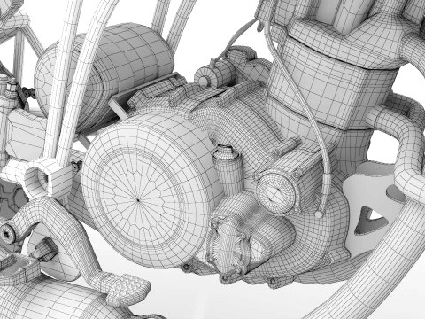 Retro Racer Spitfire Six 3D Model