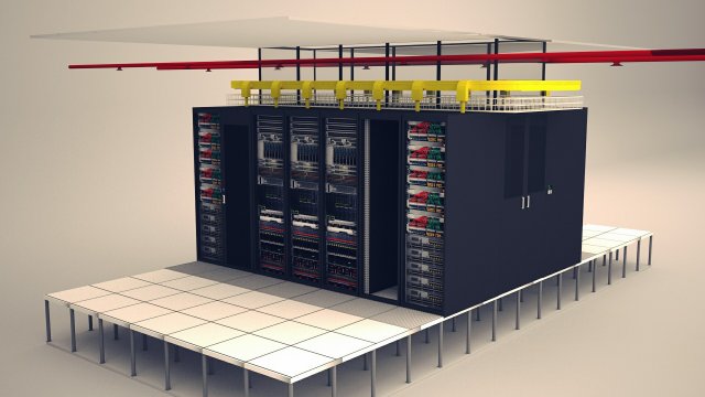 data communication server room 3D मॉडल .c4d .max .obj .3ds .fbx .stl .blend 