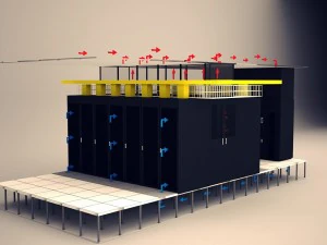 data communication server room 2 3D Model