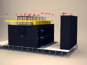 data communication server room 2 3D Model