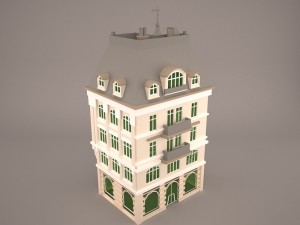 Bank building 3D 모델