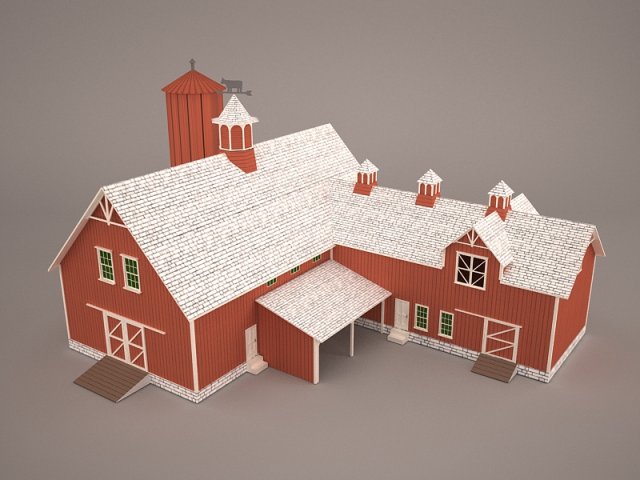 Modern Cozy House 3D Model .c4d .max .obj .3ds .fbx .stl .blend 