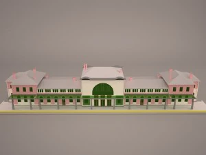 鉄道駅 3Dモデル