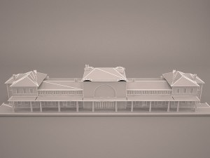 Railway station 3D Model
