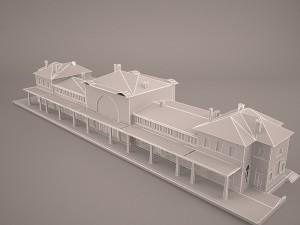 Railway station 3D Model