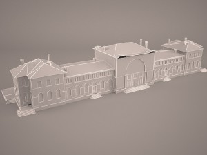 Railway station 3D Model