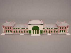 Railway station 3D Model