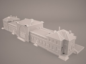 Railway station 3D Model