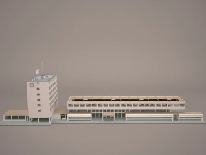 Railway station 3D Model