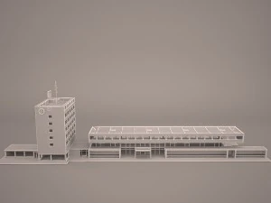 Railway station 3D Model