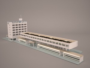 Railway station 3D Model