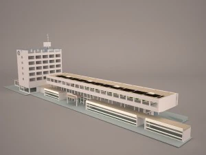Railway station 3D Model