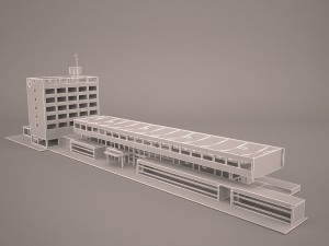 Railway station 3D Model