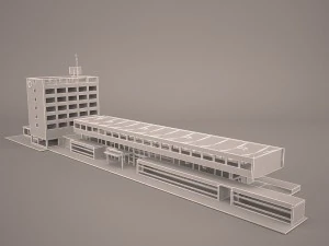 Railway station 3D Model