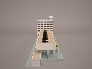 Railway station 3D Model