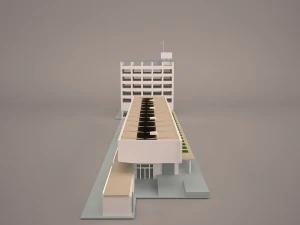 Railway station 3D Model
