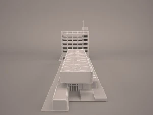 Railway station 3D Model