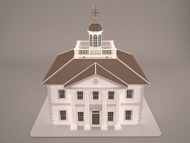 Capitel house 3D Model .c4d .max .obj .3ds .fbx .stl .blend 