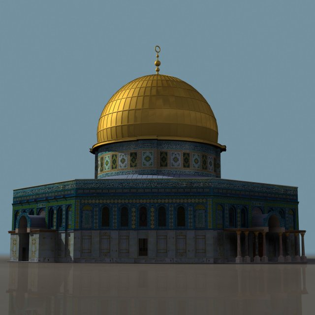 Dome of the rock jerusalem Modèle 3D .c4d .max .obj .3ds .fbx .stl .blend 