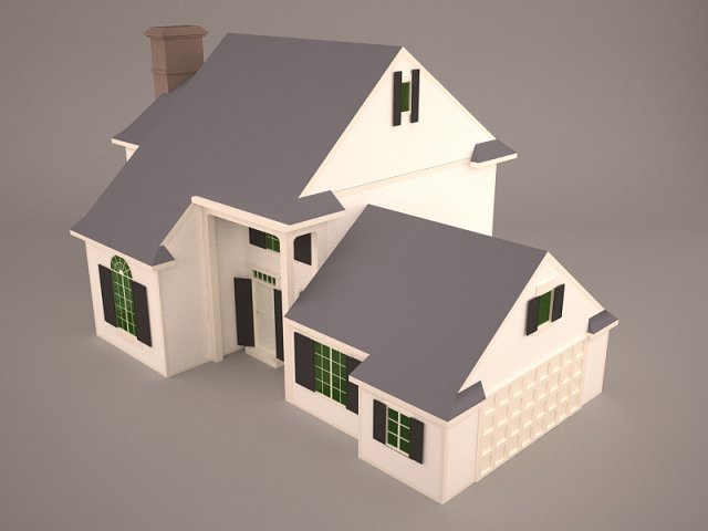 Modern house 3D-Modell .c4d .max .obj .3ds .fbx .stl .blend 