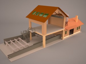 Sawmill exterior 3D Model