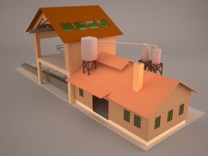 Sawmill exterior 3D Model