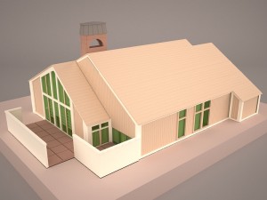 Modern house 1 Model 3D