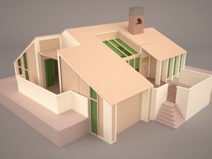 Modern house 1 Model 3D