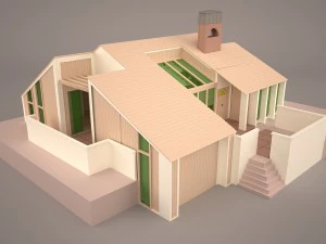 Modern house 1 3D Model