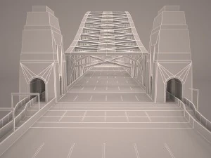 Sydney harbour bridge 3D Model