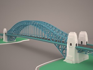 Sydney harbour bridge 3D Model