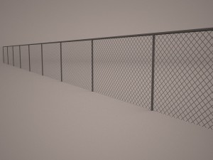 chain link fence Modelo 3D