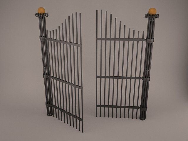 Gate 3D Модель .c4d .max .obj .3ds .fbx .stl .blend 