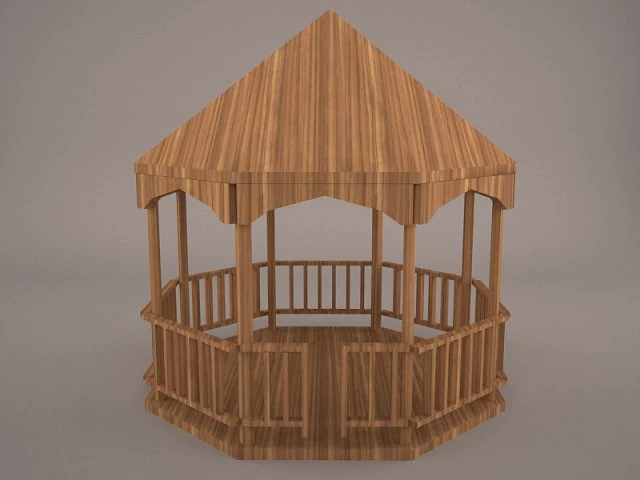 Gazebo 3D Model .c4d .max .obj .3ds .fbx .stl .blend