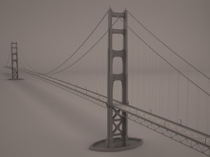 Golden gate bridge 3D Model