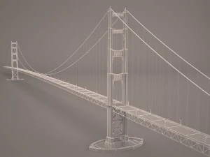 Golden gate bridge 3D Model