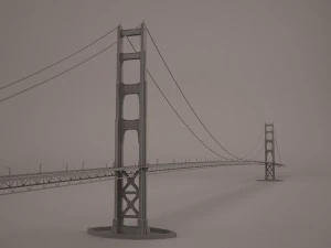 Golden gate bridge 3D Model