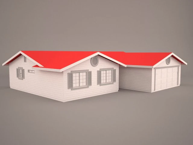 Modern house 2 3D Model .c4d .max .obj .3ds .fbx .stl .blend