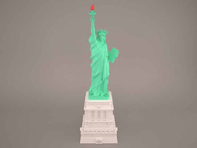 Statue of liberty 3D Model .c4d .max .obj .3ds .fbx .stl .blend 