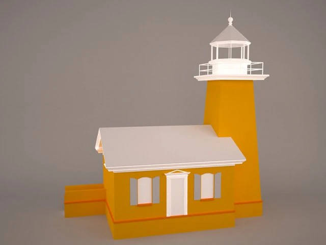 Lighthouse 2 3D Model .c4d .max .obj .3ds .fbx .stl .blend 